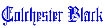 Colchester Black font